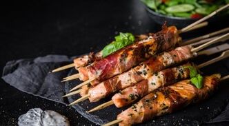 Lachs Kebab
